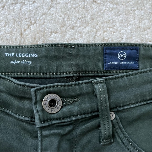 AG Adriano Goldschmied Skinny Legging Womens 25R Green Modal Blend Soft - Picture 5 of 11